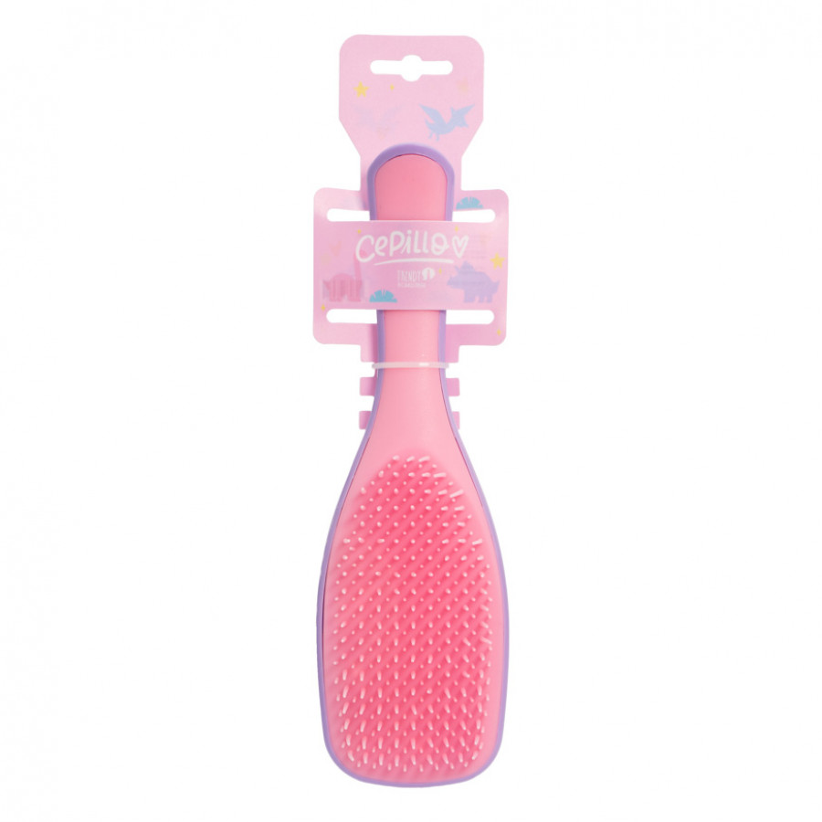 Cepillo Anti Frizz Rosado Trendy Ref Cdt1857
