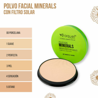 Polvo Compacto Facial Mineral Con Filtro Solar Raquel 4 Sensacion (pf0904)
