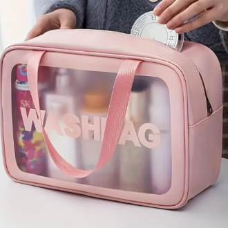 Bolsa De Aseo Y Cosméticos Transparente Washbag Grande