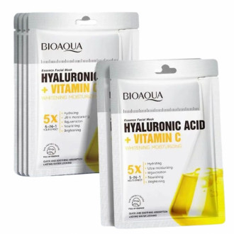 Mascarilla Facial En Velo Acido Hialuronico + Vitamina C 5 En 1 Multi-efecto Bioaqua